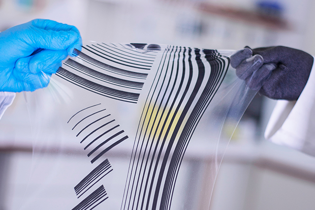 Stretchable printed conductors Stretchable printed conductors